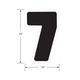 Black Number (7) Corrugated Plastic Yard Sign, 24in